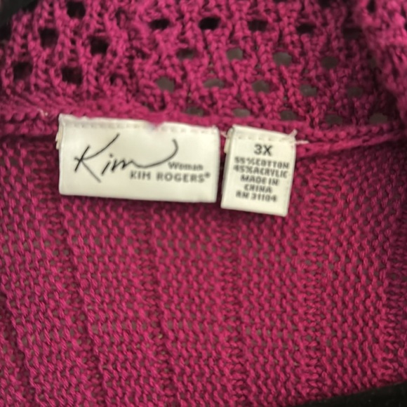 Kim Rogers Long Cardigan 3X- beautiful, rich color - Picture 2 of 6